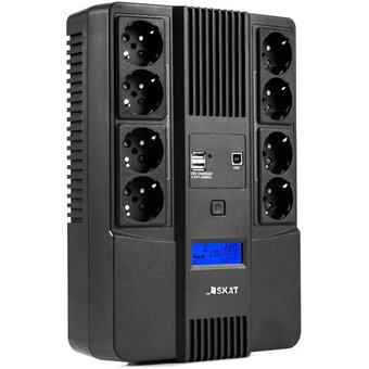  ИБП Бастион SKAT-UPS 1000-AID-IN-1x9-8 (8934) 600Вт 1000ВА черный 