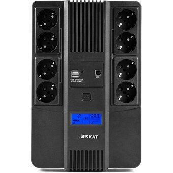  ИБП Бастион SKAT-UPS 1000-AID-IN-1x9-8 (8934) 600Вт 1000ВА черный 