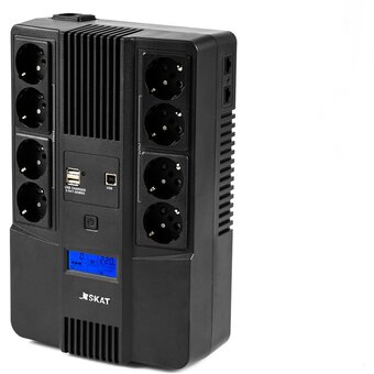  ИБП Бастион SKAT-UPS 1000-AID-IN-1x9-8 (8934) 600Вт 1000ВА черный 