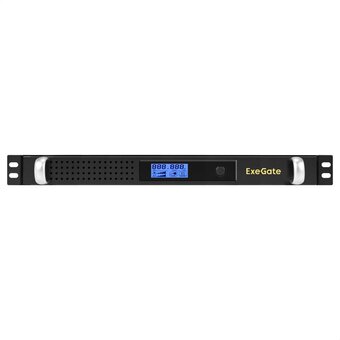  ИБП Exegate EX297834RUS 1U ServerRM UNL-1000.LCD.AVR.6C13.RJ.USB.1U 1000VA/600W, LCD, AVR, 6*C13, RJ, USB, 1U, установка в стойку, Black 