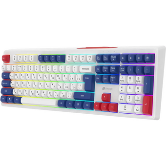  Клавиатура OKLICK 725G белый/красный 