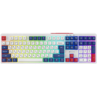  Клавиатура OKLICK 725G белый/красный 