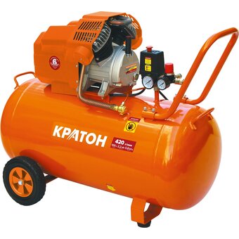 Компрессор поршневой Кратон AC-420-100-DDV оранжевый 