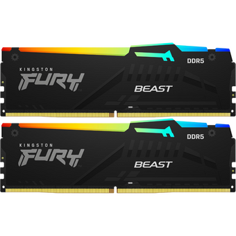  ОЗУ Kingston Fury Beast RGB (KF560C36BBE2AK2-64) DDR5 64Gb 6000Mhz CL36 K2 2x32Гб 
