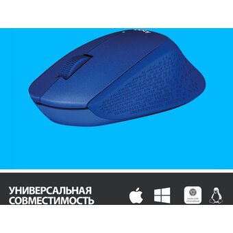 Мышь беспроводная Logitech M330 Silent Plus Blue (910-004925) 