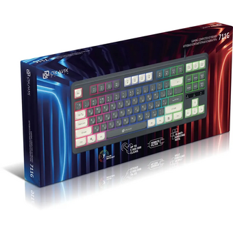 Клавиатура OKLICK 711G серый/белый   Клавиатура OKLICK 711G серый/белый