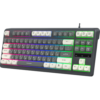 Клавиатура OKLICK 711G серый/белый   Клавиатура OKLICK 711G серый/белый