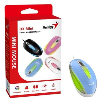  Мышь проводная Genius DX-Mini голубой 