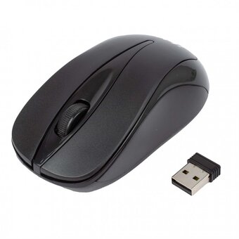  Мышь беспроводная HIPER HOMW-061 1000dpi, черный, USB, 4кнп 