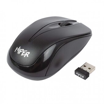  Мышь беспроводная HIPER HOMW-061 1000dpi, черный, USB, 4кнп 