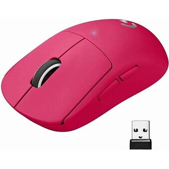  Мышь беспроводная Logitech G Pro X Superlight розовый оптическая 25600dpi USB 4but (910-005960) 