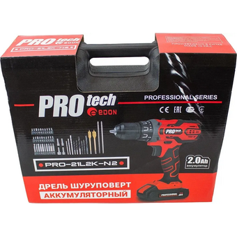  Дрель аккумуляторнаяEdon PROtech PRO-21L2K-N2 