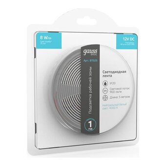  Светодиодная лента GAUSS Basic BT025 40Вт, 5м 