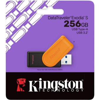  USB-флешка Kingston DataTraveler Exodia S (DTXS/256GB), 256Gb USB 3.2 