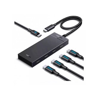  Хаб UGREEN CM806 (55334) 5-in-1 USB-C 10Gbps To 4xUSB-C 3.2 Hub With PD Black 