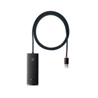  Хаб Baseus WKQX030001 Lite Series 4-Port USB-A (USB-A to USB 3.0*4) 25cm Black 