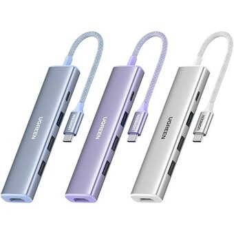  Конвертер UGREEN CM478 (35581) USB-C To HDMI 4K 31Hz+3*USB 3.0 A+PD Power Converter Blue 