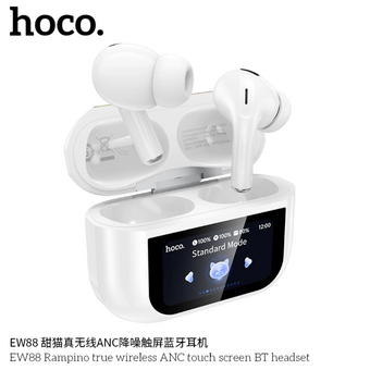  Наушники bluetooth HOCO EW88 Rampino true wireless ANC touch screen белый 