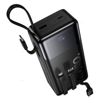  Аккумулятор внешний резервный HOCO J156B Founder 22.5W+PD20W fully compatible 30000mAh черный 