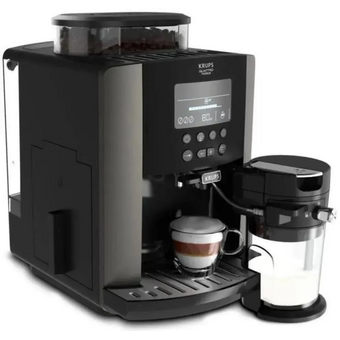  Кофемашина Krups Arabica Latte EA819E10 черный/коричневый 