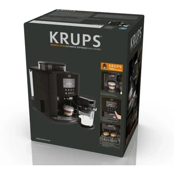  Кофемашина Krups Arabica Latte EA819E10 черный/коричневый 