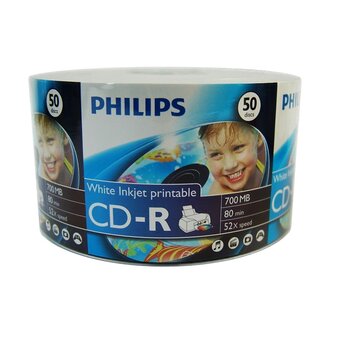  Диск CD-R Philips CR7D5JY50/97 700Mb, 52x, Bulk (50), (50/600) Printable 