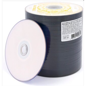  Диск DVD-R Mirex 4.7 Gb, 16x (UL130088A1T) Shrink (100), Ink Printable Full (100/500) 