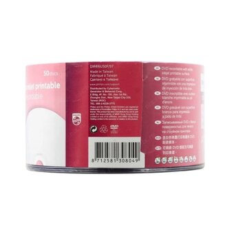  Диск DVD-R Philips DM4I6U50F/97 4.7Gb, 16x, Bulk (50), Printable 