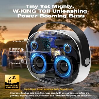 Портативная колонка W-King T8II граффити 