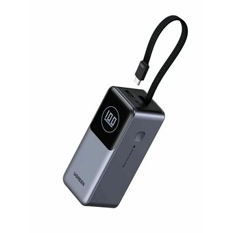  Внешний аккумулятор UGREEN PB723 (55365B) 20000mAh 130W with Built-in CableSpace Grey 