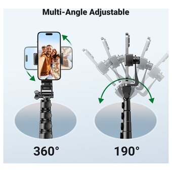  Трипод UGREEN LP680 (15609) Tripod Stand 1.7m With Bluetooth Remote For selfie Livestream Black 