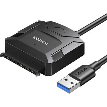  Конвертер UGREEN CR108 (20611) USB to SATA Hard Drive Converter Cable EU Black 
