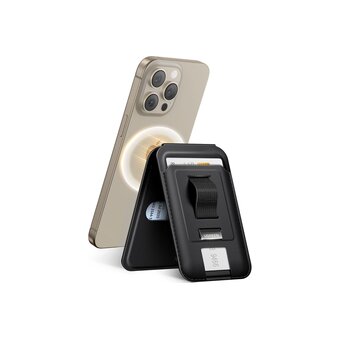  Подставка для смартфонов UGREEN LP837 (45166) Magnetic Wallet with Stand & Phone Grip Black 