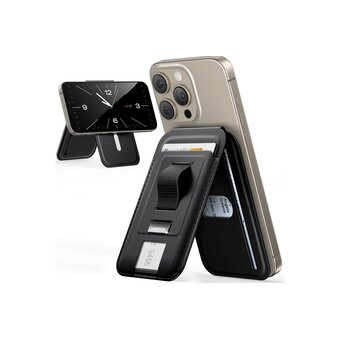  Подставка для смартфонов UGREEN LP837 (45166) Magnetic Wallet with Stand & Phone Grip Black 