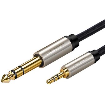  Кабель UGREEN AV127 (10630) 3.5mm to 6.35mm TRS Stereo Audio Cable 5m Gray 