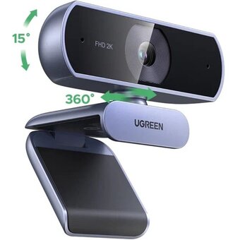  Web камера UGREEN CM825 (75330) USB Full HD Webcam серебристо-серый 