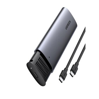  Бокс для накопителей UGREEN CM400 (10902) USB-C Female to M.2 M-Key 10G Enclosure C TO C Cable 50cm Grey 
