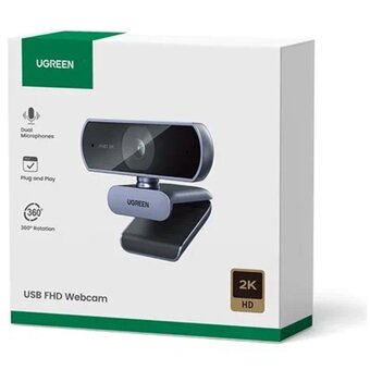  Web камера UGREEN CM825 (75330) USB Full HD Webcam серебристо-серый 