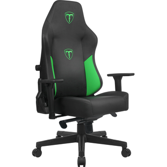 Игровое кресло T-Line Grand Экокожа Black+Green 