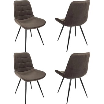  Стул Бюрократ CH-K2_1/HL74_4 комплект 4шт коричневый Holland 74 металл черный на ножках 