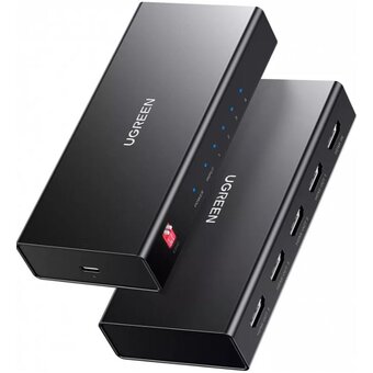  Сплиттер UGREEN CM570 (90514) 4K @ 60Hz HDMI 2.0 1*4 Splitter Black 