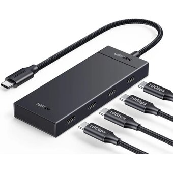  Хаб UGREEN CM806 (35584) USB-C to 4xUSB-C HUB without PD Black 