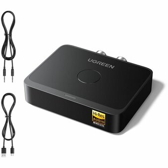  Аудиоадаптер UGREEN BT505 (55545) Bluetooth 6.0 Receiver Audio Adapter черный 