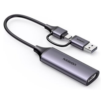  Устройство видеозахвата UGREEN CM716 (25854) HD USB 1080P Video Capture Device серый 