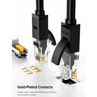  Кабель сетевой UGREEN NW102 (20169) Cat 6 8-Core U/UTP Ethernet Cable 40m Black 