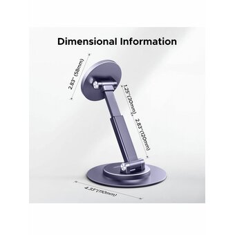  Подставка для смартфонов UGREEN LP862 (65229) Magnetic Desktop Phone Stand Nebula Gray 