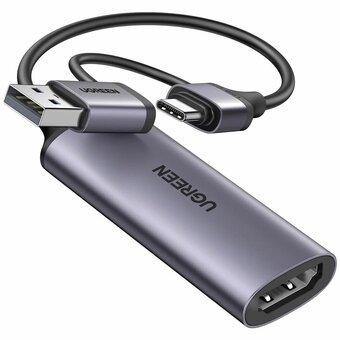  Устройство видеозахвата UGREEN CM716 (25854) HD USB 1080P Video Capture Device серый 