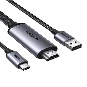  Адаптер UGREEN CM773 (35984A) 4K 60Hz HDMI to USB-C Adapter Gray 