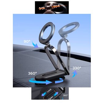  Автодержатель UGREEN LP924 (65186) Dashboard Magnetic Car Phone Mount Black 