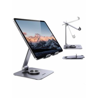  Подставка настольная UGREEN LP894 (45860) Swivel Foldable Multi-Angle Tablet Stand Space Grey 